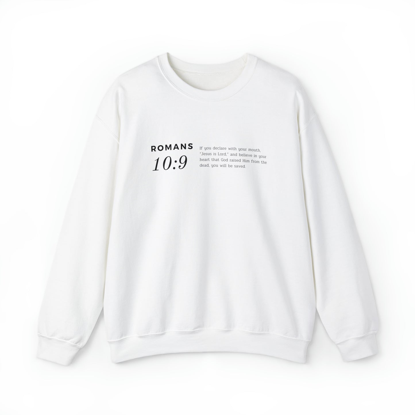 'Romans 10:9" - Crew Sweatshirt