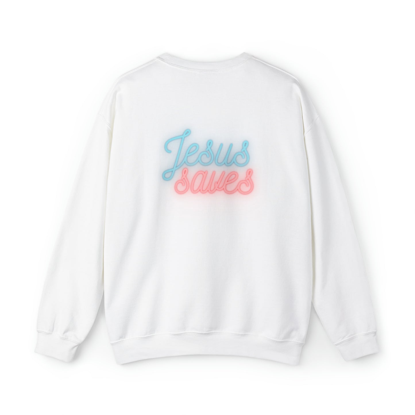 "Jesus Saves" Neon - Crew Sweatshirt