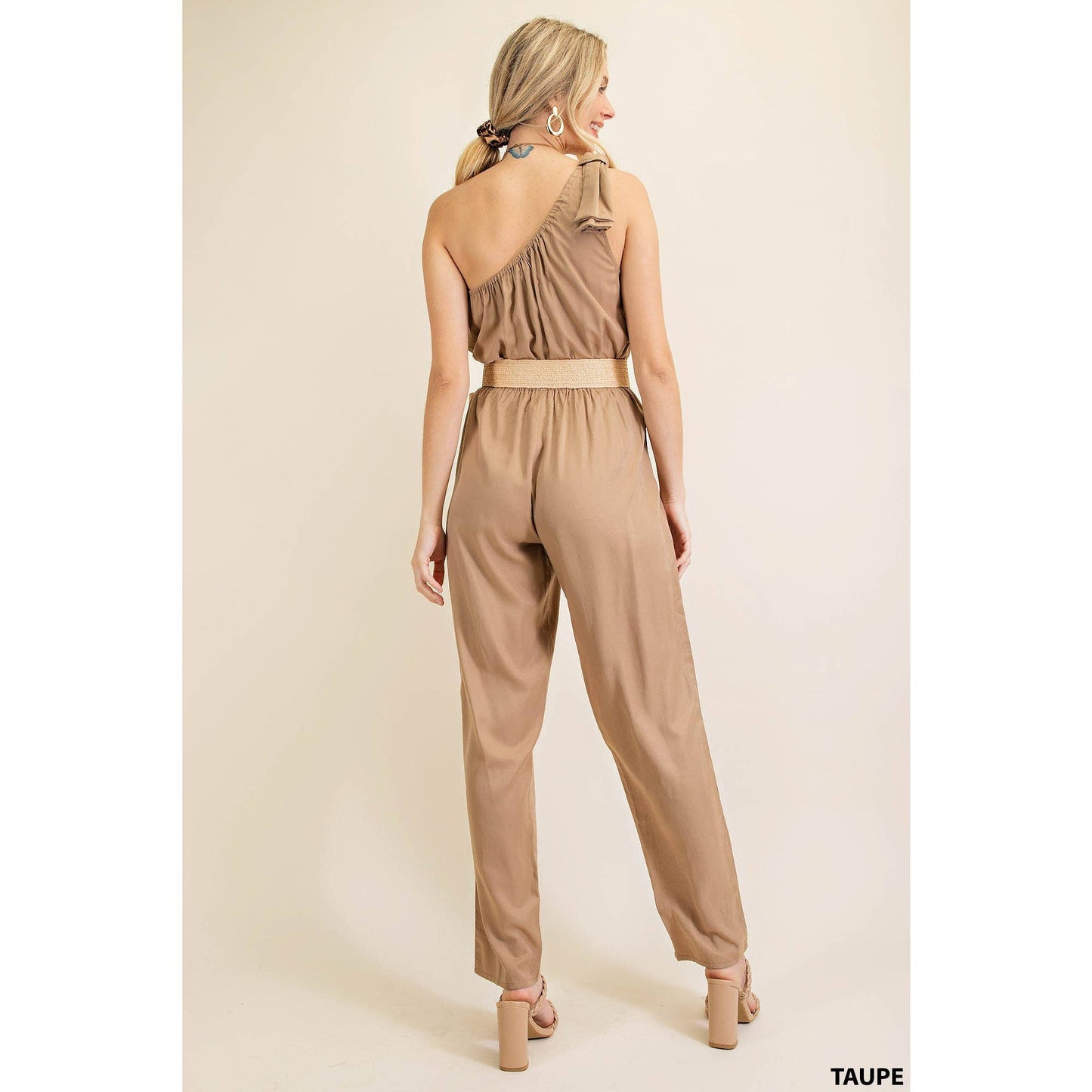 Big Bow One Shoulder Jumpsuit