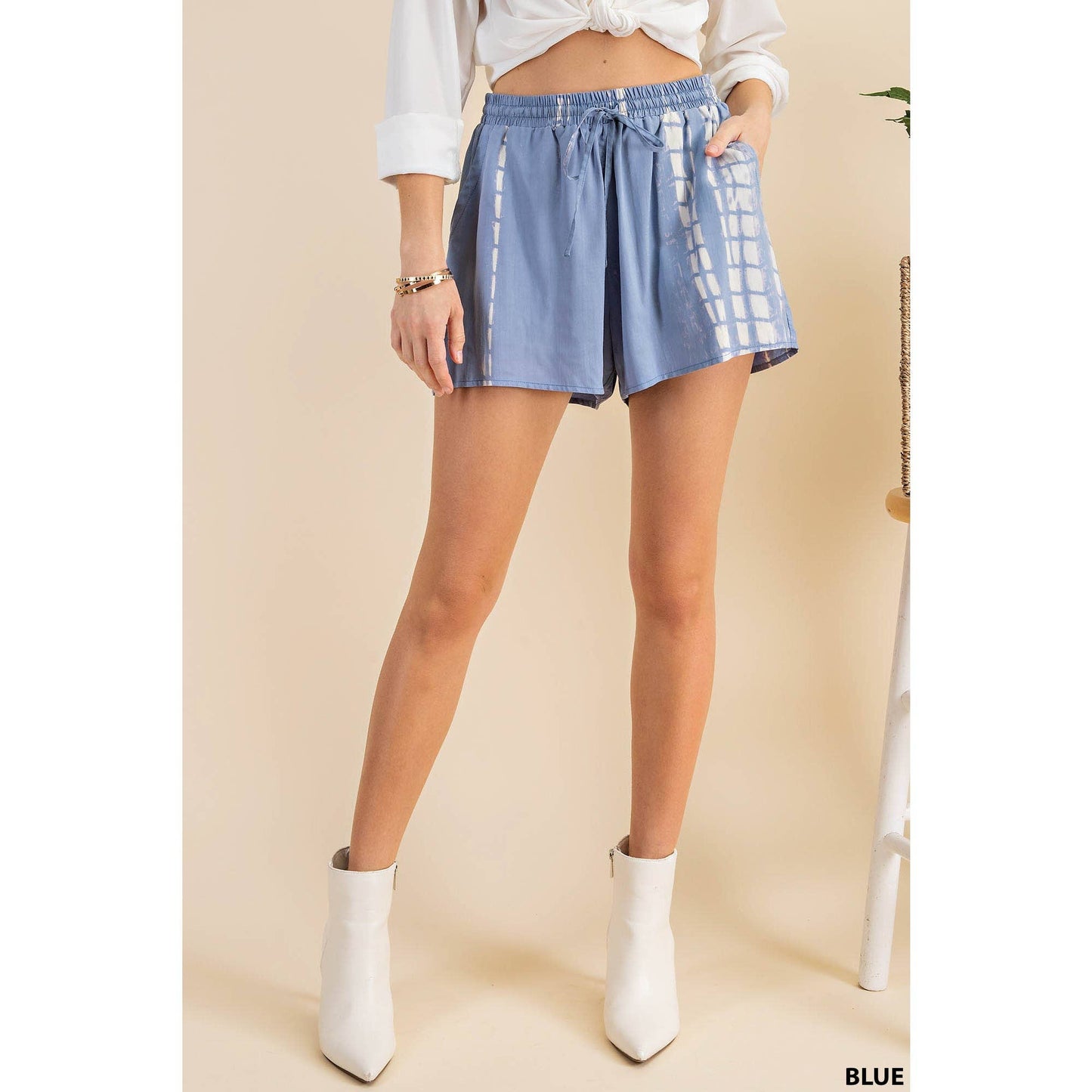 Tie Dye Drawstring Shorts