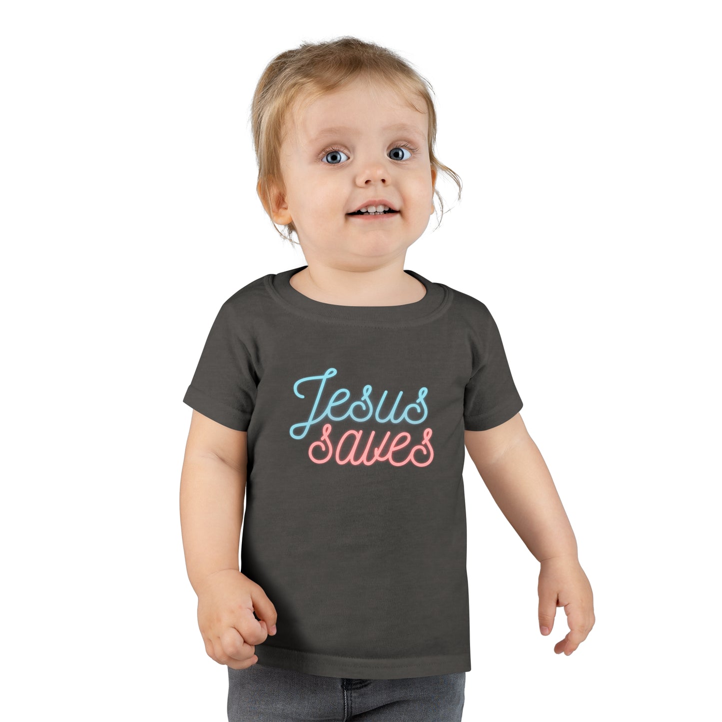 Jesus Saves Neon - Toddler T-shirt