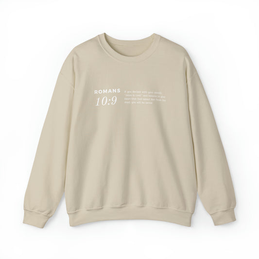 'Romans 10:9" - Crew Sweatshirt