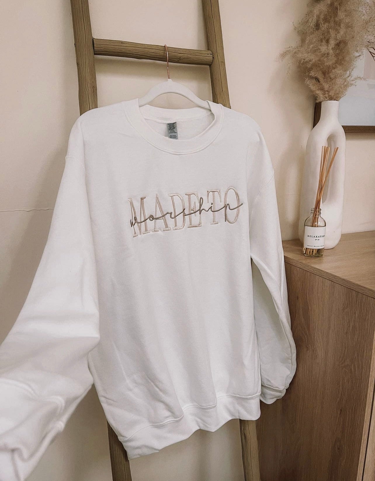 Embroidered “Made to Worship” Sweatshirt