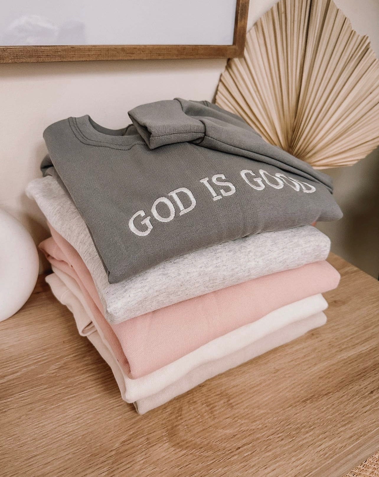 Embroidered “God is Good” Sweatshirt